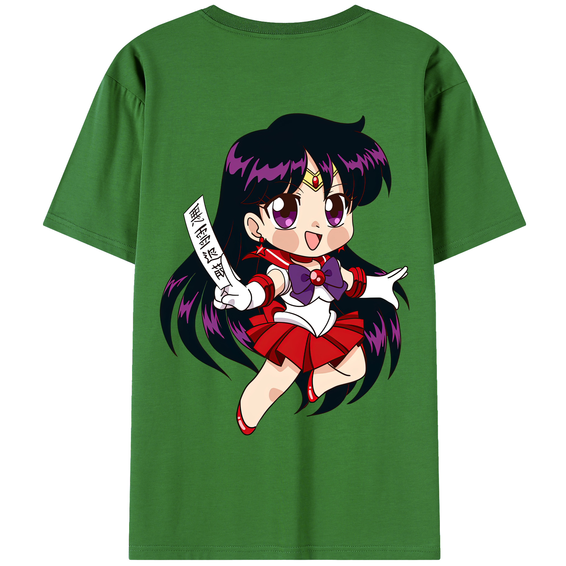 （画像用） 美少女戦士セーラームーン 火野レイ ひの レイ Sailor Moon Hino Rei （セーラーマーズ,Sailor Mars） レディース半袖Tシャツ(バックプリント)